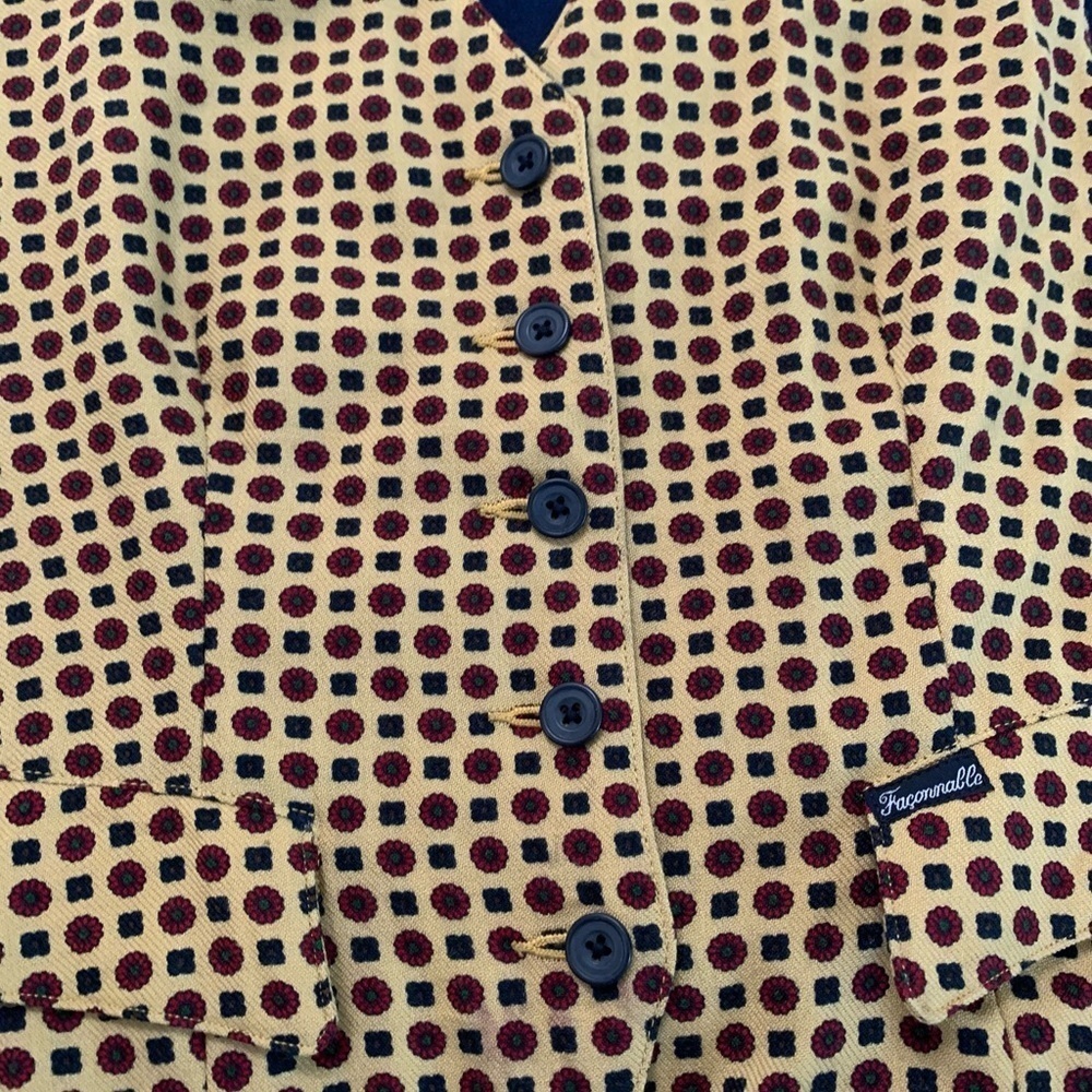 Faconnable Button Down Vest Size Small - image 4